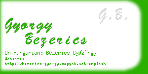 gyorgy bezerics business card